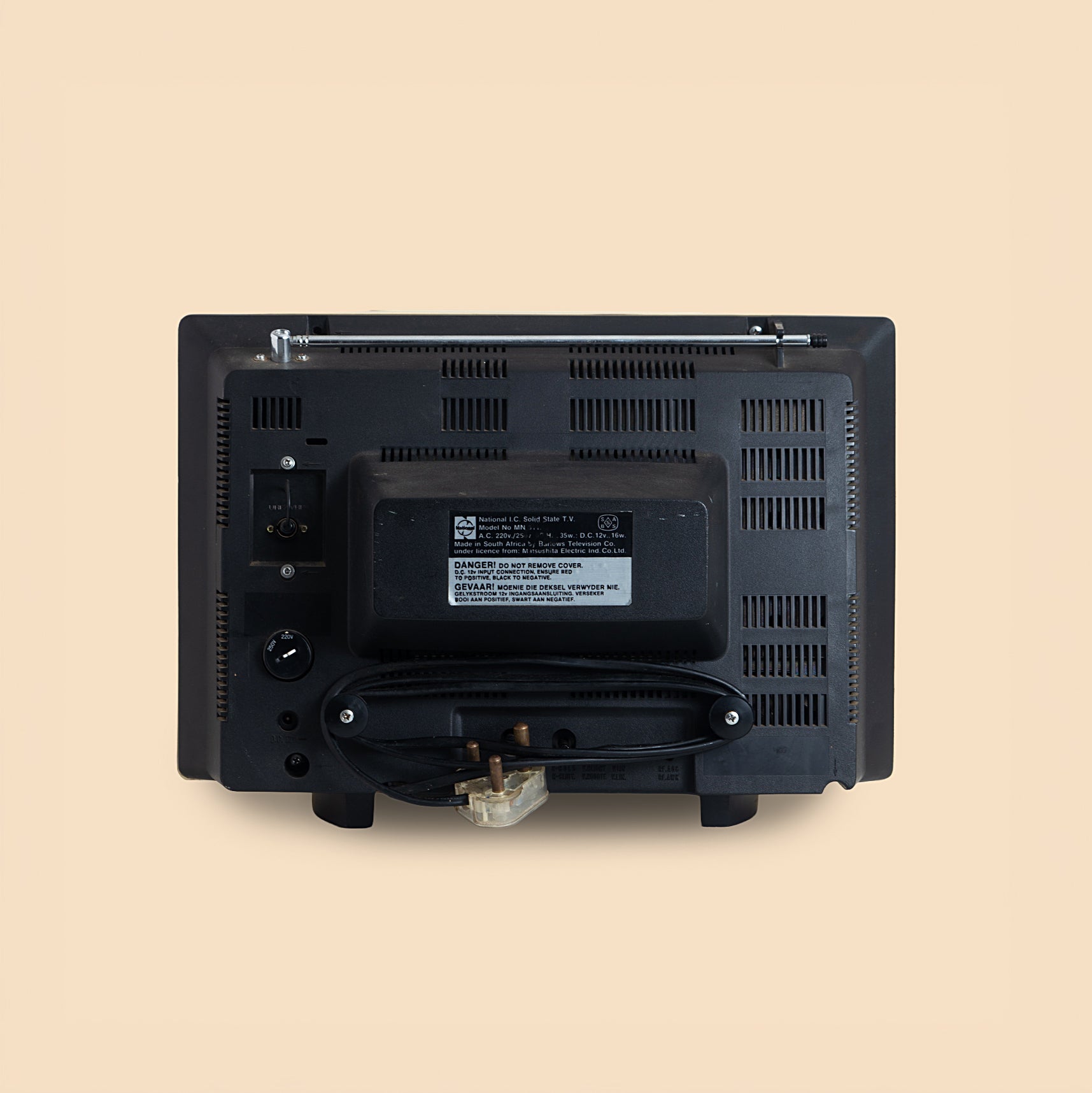 National IC Solid State Black & White Television
